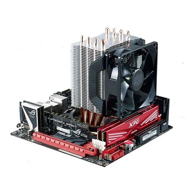Cooler Master H411 Compact Air Tower 92Mm White Led Fan 4 Heat Pipes.