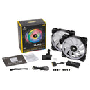 Corsair Ll140 Rgb 140Mm Dual Light Loop Rgb Led Pwm 600 - 1300 Rpm Cooling Fan — 2 Fan Pack With Lighting Node Pro