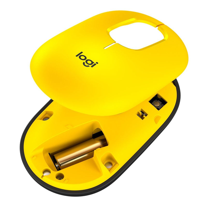 Logitech POP Silent Wireless Mouse Yellow - is a vibrant 4-button Bluetooth wireless mouse featuring high-precision optical tracking with up to 4000 DPI sensitivity. It offers silent clicks via SilentTouch switches supports connection to up to three de...