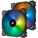 Corsair Ml140 Pro Rgb Led 140Mm Pwm Premium Magnetic Levitation Fan — Dual Fan Pack With Lighting Node Pro
