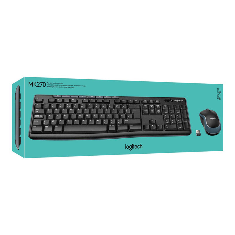 LOGITECH MK270 WIRELESS MOUSE & KEYBOARD COMBO - BLACK