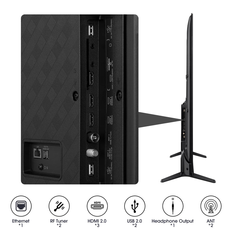 Hisense 70" A6K Series Uhd Smart Tv: 4K Resolution, Built-In Wi-Fi, Bluetooth, Hdmi, Usb Ports, Dolby Digital, Screen Mirroring, 4-Year Warranty