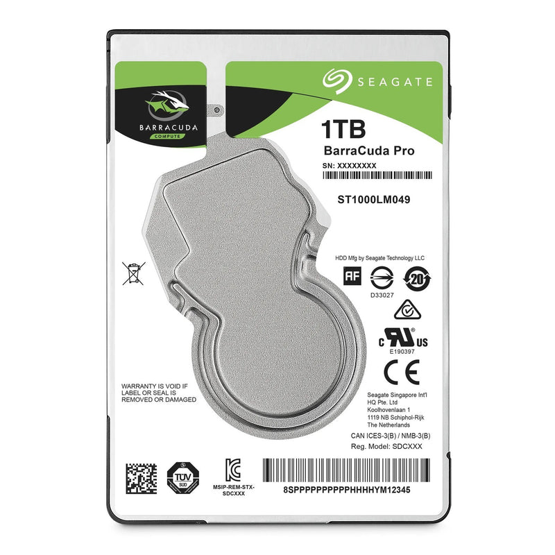 Seagate BarraCuda PRO 1TB SATA III 7mm Hard Disk Drive (7200rpm) 128MB Cache OEM 1 year warranty