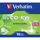 Verbatim 700Mb - Cd-Rw (12X) - Jewel Case