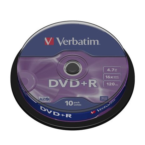 Verbatim 4.7Gb Dvd+R (16X) Matt Silver Spindle