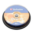 VERBATIM 4.7GB DVD-R (16X) MATT SILVER- SPINDLE