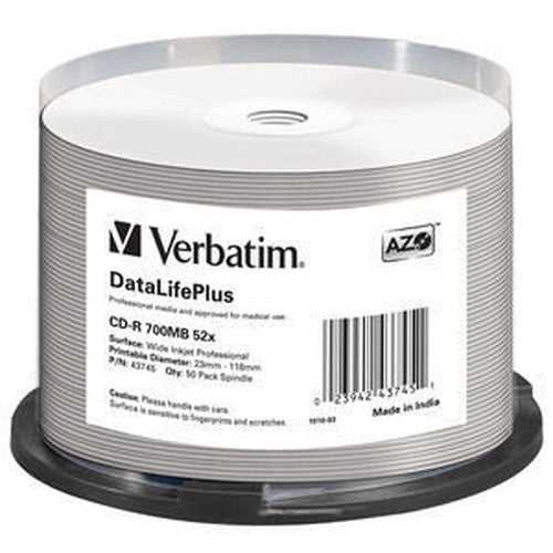 Verbatim Cd-R Pro Printable Spin 50Pk