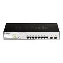 D-Link Consumer D-Link 8-Ports 10 100 1000Base-T Poe Smart Switch Plus 2 Sfp Ports - 78W Poe Budget