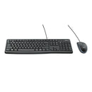 Logitech MK120 Wired USB Desktop Combo - Keyboard & Mouse-Multimedia Shortcut Keys US Key Layout Spill Resistant Ergonomoc Slope Soft Press Keys Ambidextrous Optical Mouse USB 1 year Limited warranty