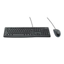 Logitech MK120 Wired USB Desktop Combo - Keyboard & Mouse-Multimedia Shortcut Keys US Key Layout Spill Resistant Ergonomoc Slope Soft Press Keys Ambidextrous Optical Mouse USB 1 year Limited warranty
