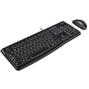 Logitech MK120 Wired USB Desktop Combo - Keyboard & Mouse-Multimedia Shortcut Keys US Key Layout Spill Resistant Ergonomoc Slope Soft Press Keys Ambidextrous Optical Mouse USB 1 year Limited warranty