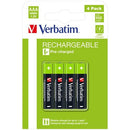 Verbatim Aaa Premium Rechargeable Batteries 4 Pack