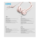 Logitech H390 USB Headset with Noise-Canceling Mic - Rose 1 year Limit warranty