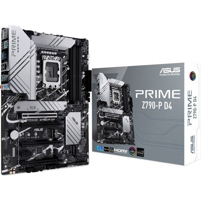 Asus Prime Z790-P D4 Lga 1700 Motherboard - Intel Socket Lga1700, Z790 Chipset, 4X Ddr4 Dimm Slots, 3X M.2 Connectors, Atx Form Factor