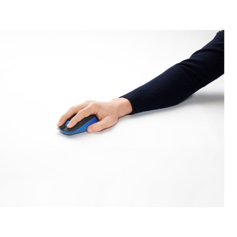 Logitech M190 Full-Size Wireless Mouse - Blue - 2.4Ghz - N A - Emea - M190