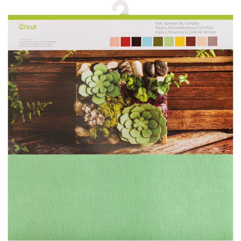 Cricut Felt 10 Sheet Sampler 12X12'' (Summer Sky)