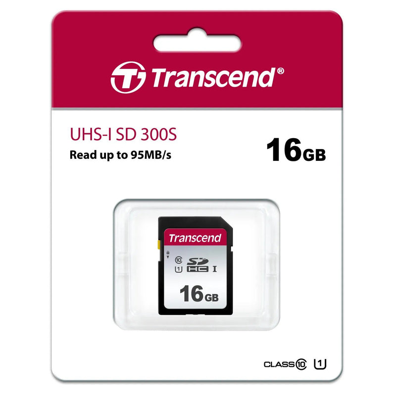 Transcend 300S 16Gb Uhs-I Class 10 U1 Sdhc Card - Tlc