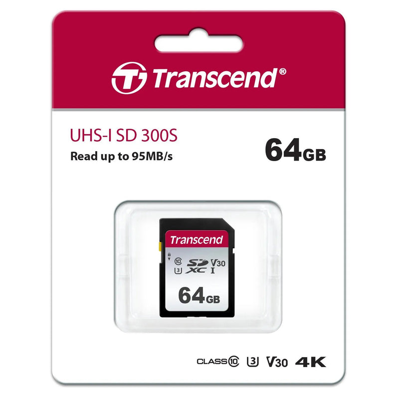 Transcend 300S 64Gb Uhs-I Class 10 U1 U1 V10 Sdxc Card