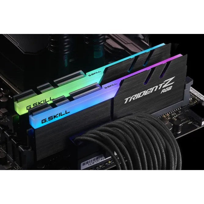 G.Skill Trident Z Rgb Ddr4 For Amd-3600Mhz Cl18-22-22-42 1.35V 16Gb (2X8Gb) Memory Kit