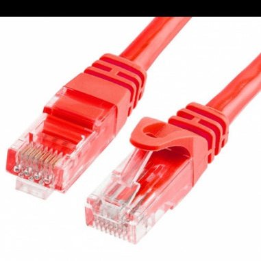 Acconet Cat6 Utp Flylead, 0.5 Meter, Straight, Stranded Cable, Moulded Boots And Plugs, Red