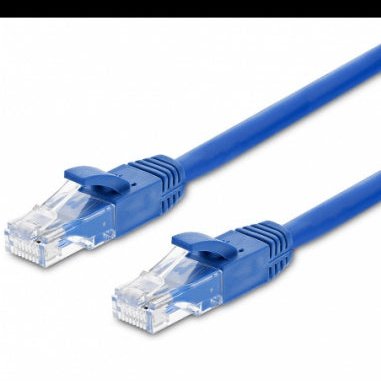 Acconet Cat6 Utp Flylead, 0.5 Meter, Straight, Stranded Cable, Moulded Boots And Plugs, Blue