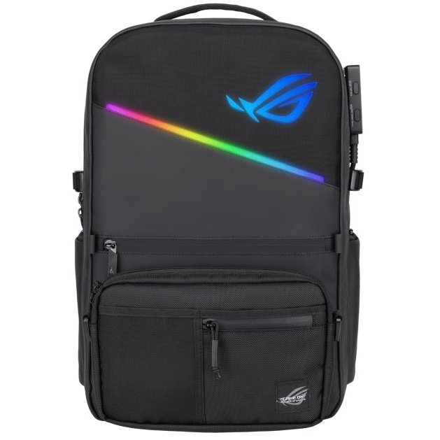 Asus Aura Rgb Bp3703G Backpack Black With Aura Rgb Lighting Fits Up To 17''