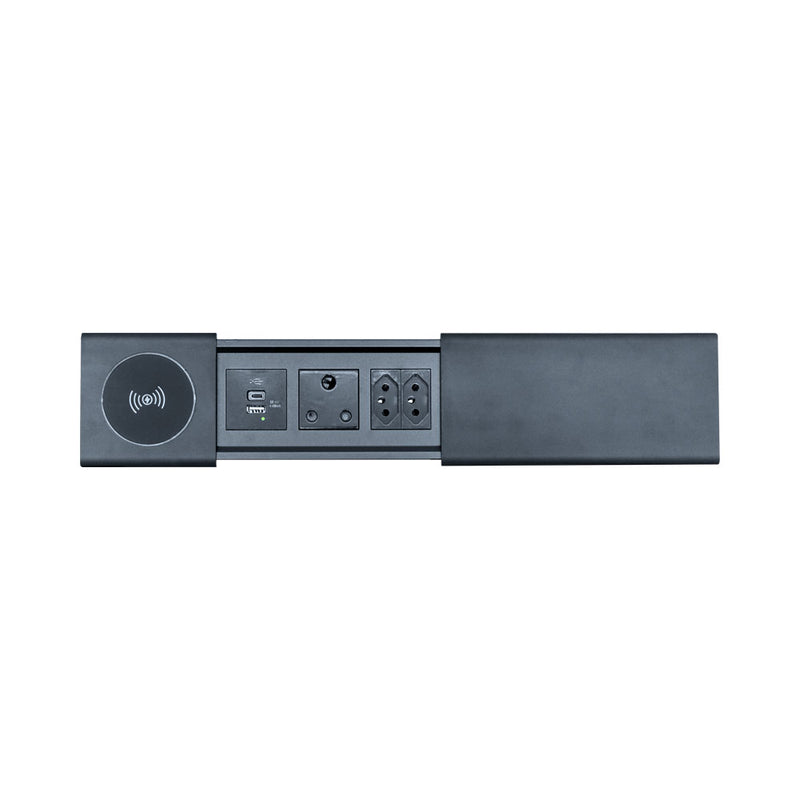 Modern Sliding In Desk Unit With Wireless Charging