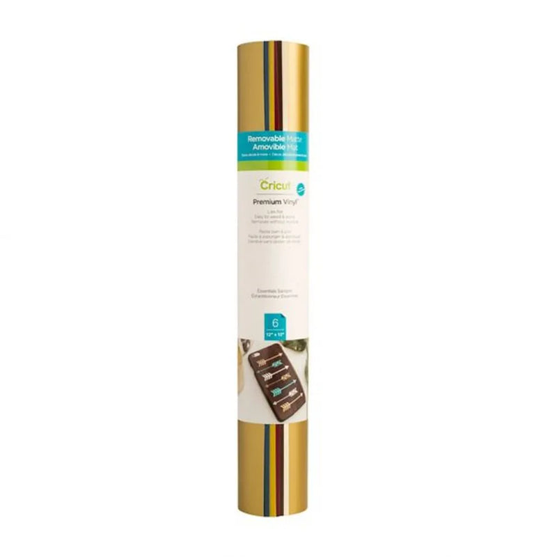 2004316 - Cricut Premium Vinyl Removable 30X30Cm 12-Sheet Sampler (Essentials)