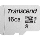 Transcend 300S 16Gb Micro Sd Uhs-I U1 Class 10 Read 95 Mb S Write 45Mb S With Sd Adaptor -Tlc