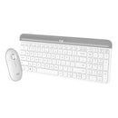 Logitech Slim Wireless Keyboard And Mouse Combo Mk470 - Offwhite - Us Int'L - 2.4Ghz - N/A - Intnl