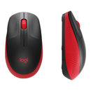 Logitech M190 Full-Size Wireless Mouse - Red - 2.4Ghz - N A - Emea - M190
