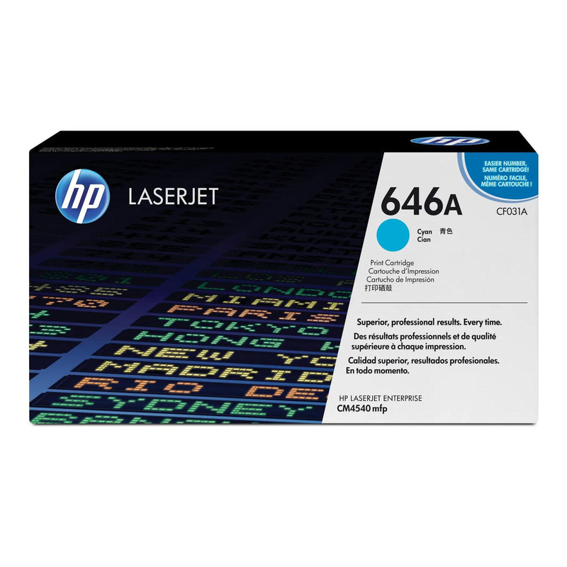 Hp Consumables Hp 646A Cyan Original Laserjet Toner Cartridge 12 500 Pages.