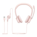 Logitech H390 USB Headset with Noise-Canceling Mic - Rose 1 year Limit warranty