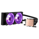 Cooler Master Masterliquid Ml240Rs Argb Threadripper Liquid Cooler 240Mm Radiator 2 X 120Mm Masterfan Argb Fan With Temp Senso