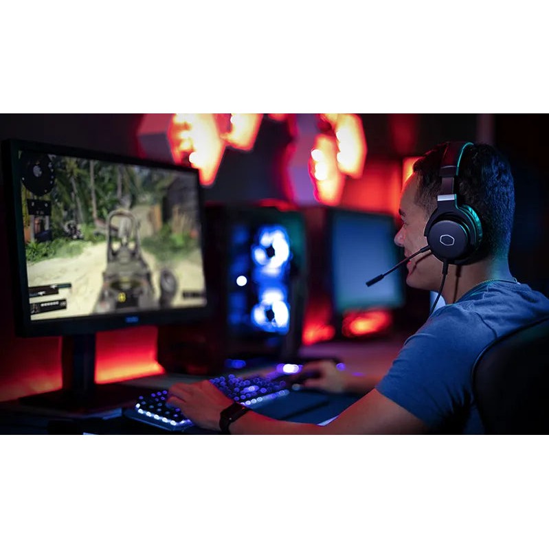Cooler Master Masterpulse Mh752  Stereo 40mm Drivers  Virtual 7.1 Surround Sound  Adjustable Removable Mic  Usb Or 3.5mm  3.5mm