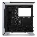 Cooler Master Mastercase Sl600M Atx Anodized Aluminum Panels Vertical Layout Acoustic Noise Reduction Proximity Lighting On