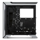 Cooler Master Mastercase Sl600M Atx Anodized Aluminum Panels Vertical Layout Acoustic Noise Reduction Proximity Lighting On