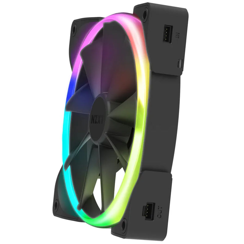 Nzxt Aer 140Mm Rgb Case Fan - Cam Powered 8 Leds 500-1 500 Rpm