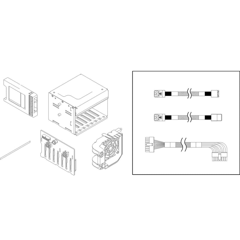 Lenovo Thinksystem St250 3.5" Sata Sas 4-Bay Backplane Kit