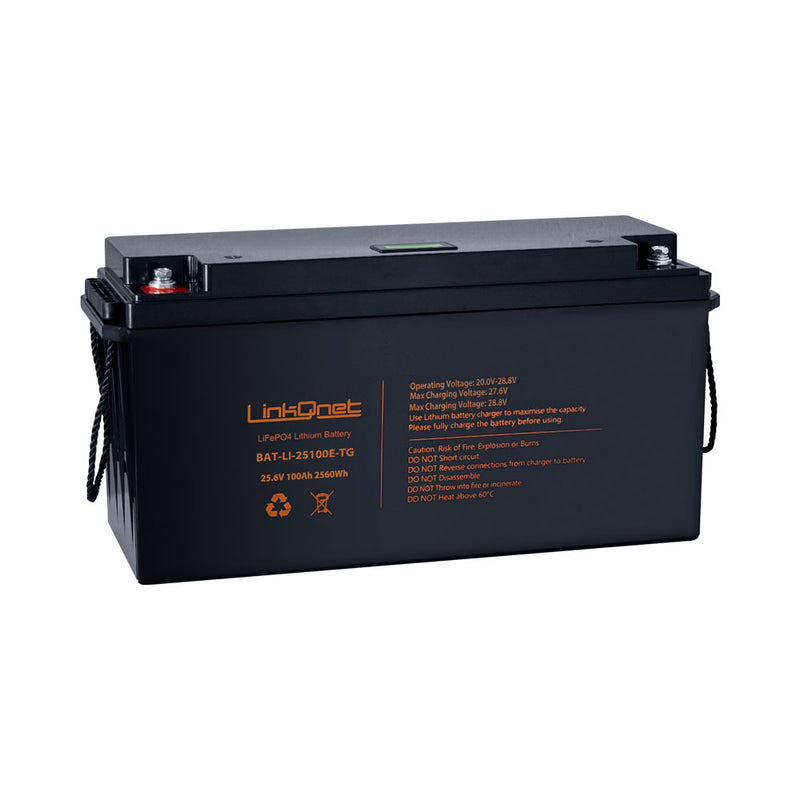 Linkqnet 24V 100Ah Lcd Bms Lifepo4 Lithium Battery