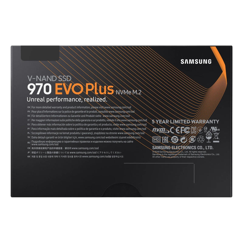 Samsung 970 Evo Plus 250Gb Nvme Ssd - Read Speed Up To 3500 Mb S Write Speed To Up 2300 Mb S 150 Tbw 1.5 M Hr Mtbf