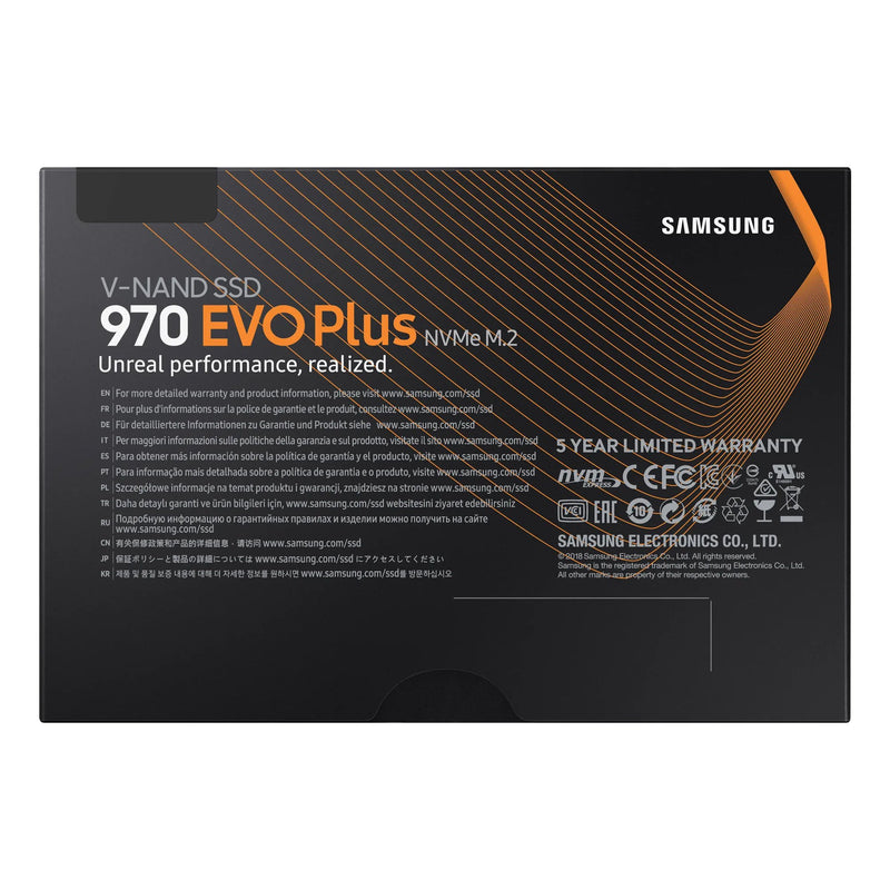 Samsung 970 Evo Plus 1Tb Nvme Ssd - Read Speed Up To 3500 Mb S Write Speed To Up 3300 Mb S 600 Tbw 1.5 M Hrs Mtbf