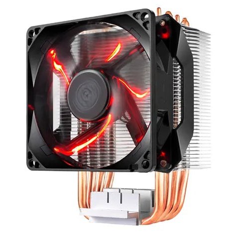 Cooler Master H410 Compact Air Tower 92Mm Red Led Fan 4 Heat Pipes.