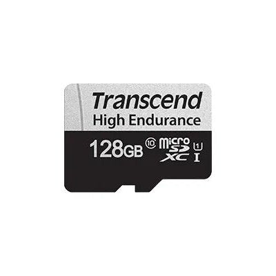 Transcend 350V 128Gb High Endurance Micro Sd Uhs-I U1 Class10 - Read 100 Mb S - Write 45Mb S - With Sd Adptor
