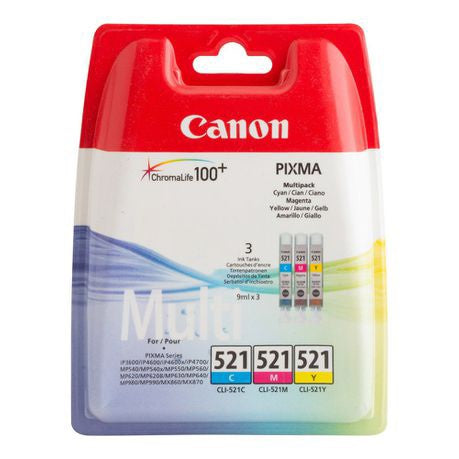 Canon Cli-521 C M Y Pack