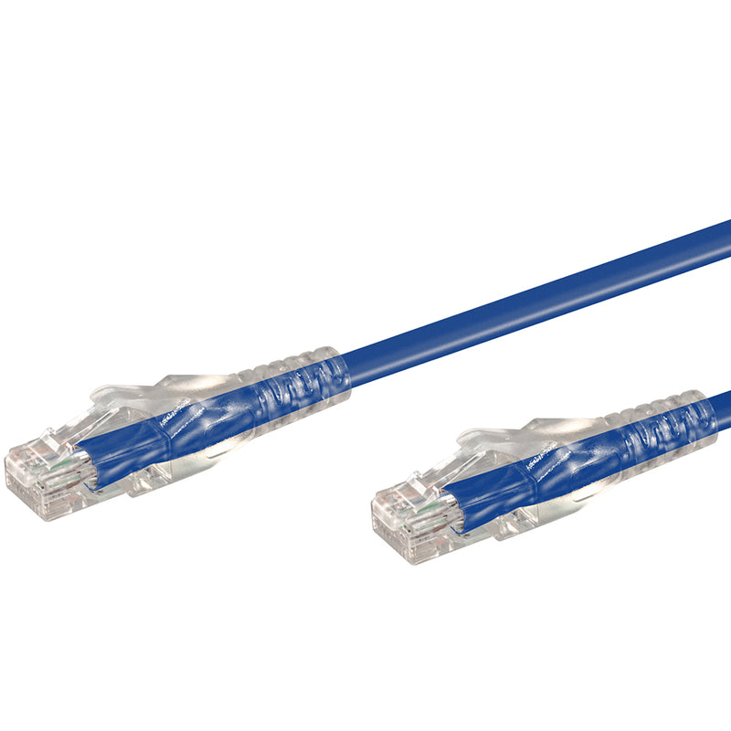 Linkqnet Rj45 Cat6 Anti-Snag Moulded Pvc Network Flylead - Blue - 0.2M