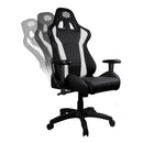 Cooler Master Caliber R1 Gaming Chair; Black And White; Recline; Height Adjust; Head And Lumbar Pillows; Premium Materials; Ergo