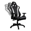 Cooler Master Caliber R1 Gaming Chair; Black And White; Recline; Height Adjust; Head And Lumbar Pillows; Premium Materials; Ergo