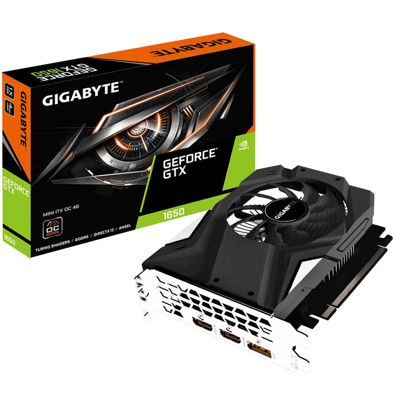 Gigabyte Nvidia Geforce® Gtx 1650 - 4Gb Gddr5 Mini Itx Hdmi X2/Dp. 300W - No 6/8 Pin Needed - 3 Display Support