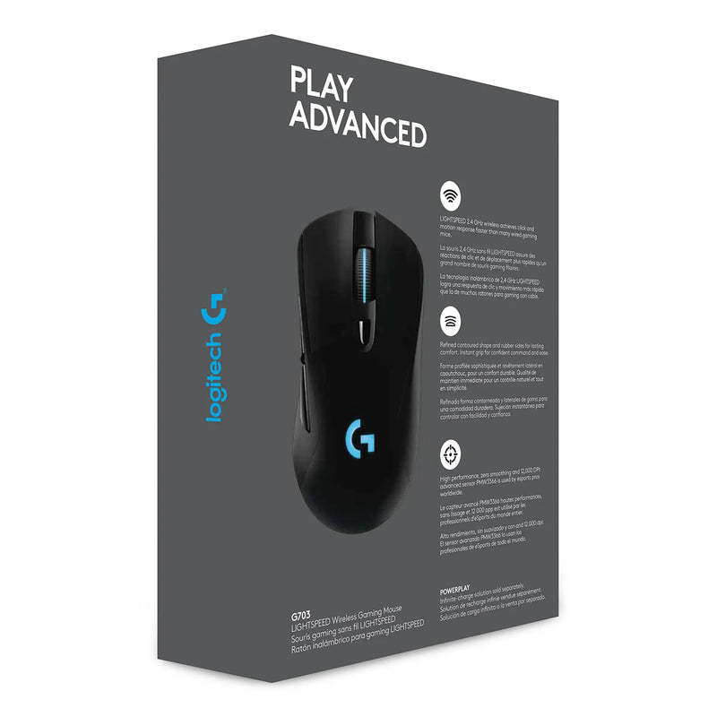 Logitech G703 Lightspeed Wireless Gaming Mouse With Lightspeed Wireless And Lightsync Rgb